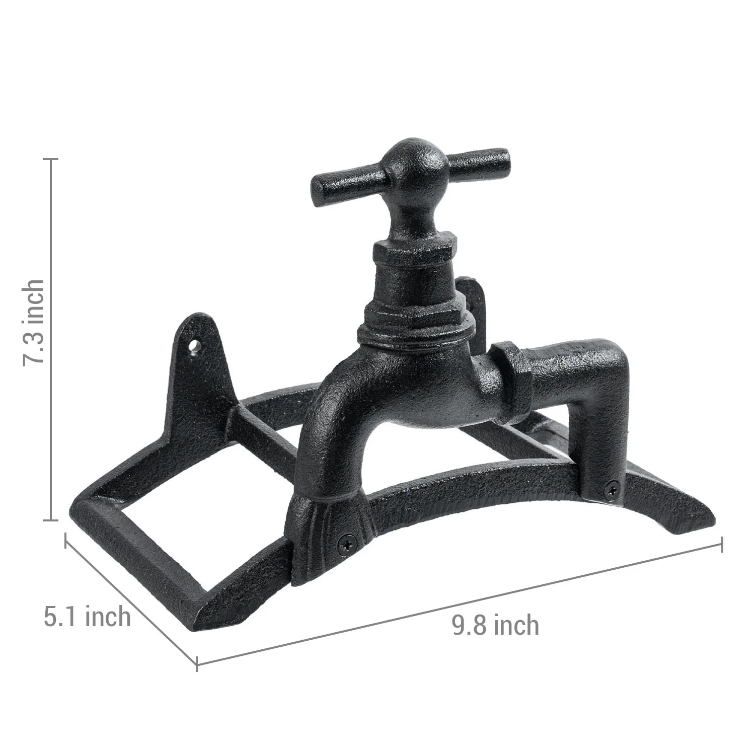 mygift vintage black cast iron wall mounted garden hose rack long time favorite gardening essential tool holder mygift vintage black cast iron wall mounted garden hose rack long time favorite gardening essential tool holder